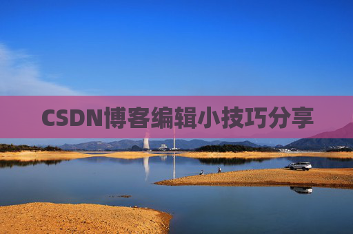 CSDN博客编辑小技巧分享